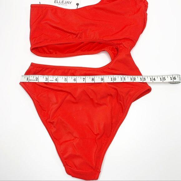 ELLEJAY Kristin One Piece Swimsuit Red Size Large - Picture 5 of 7